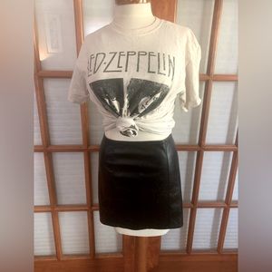 Vintage leather mini skirt
